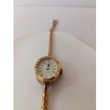 VINTAGE Airin γυναικείο ρολόι με επίχρυσο καντράν και χρυσό μπρασελέ λουράκι (VIN31)